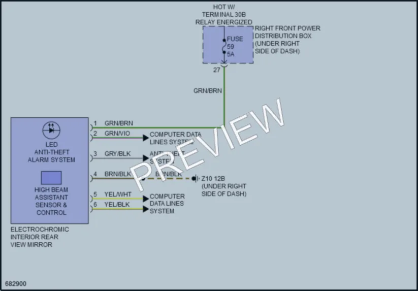 2019 BMW X3 Power Mirrors wiring diagram preview