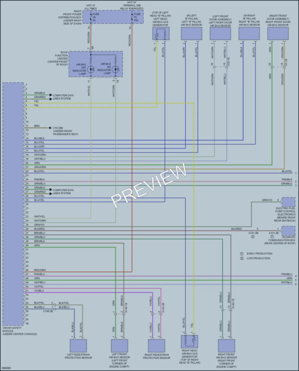 2019 BMW X3 Supplemental Restraints wiring diagram preview