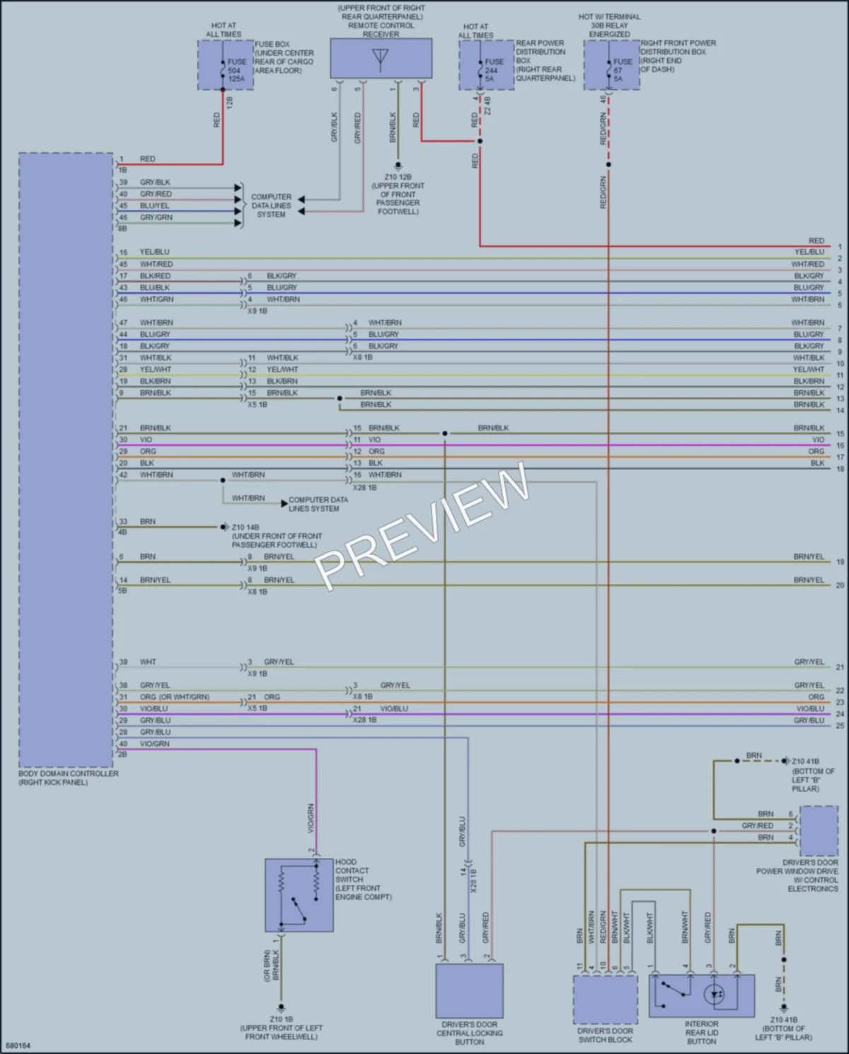 2019 BMW X4 Anti Theft wiring diagram preview