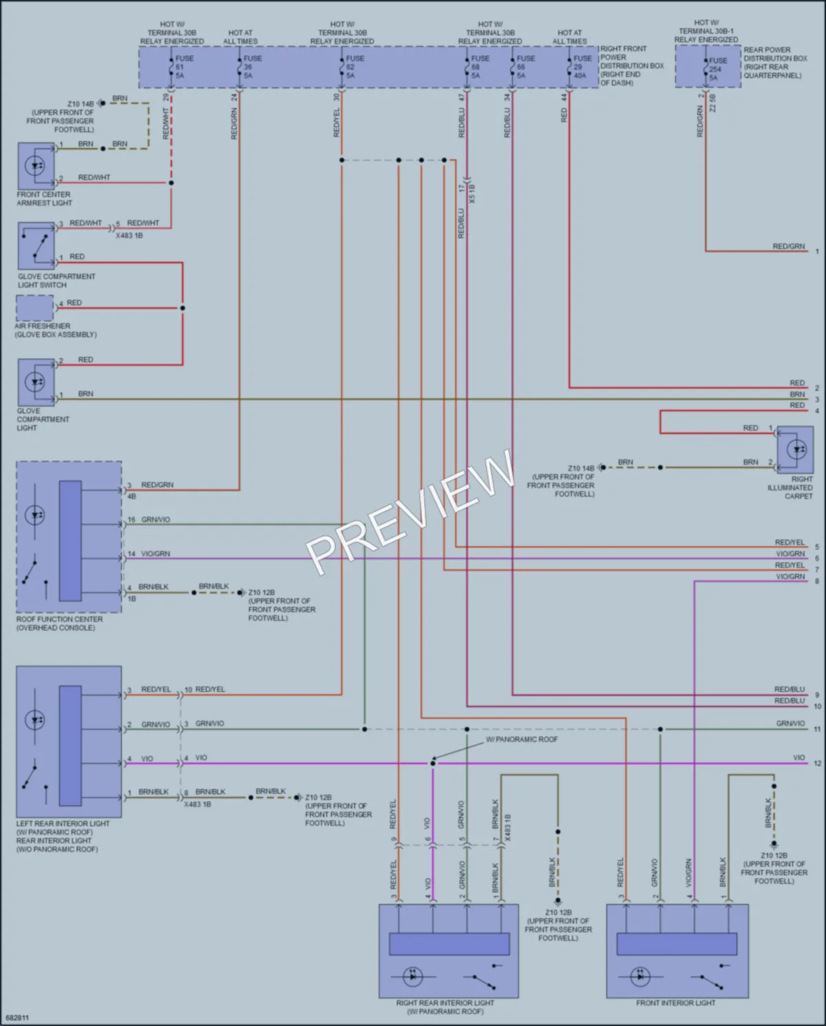 2019 BMW X4 Interior Lights wiring diagram preview