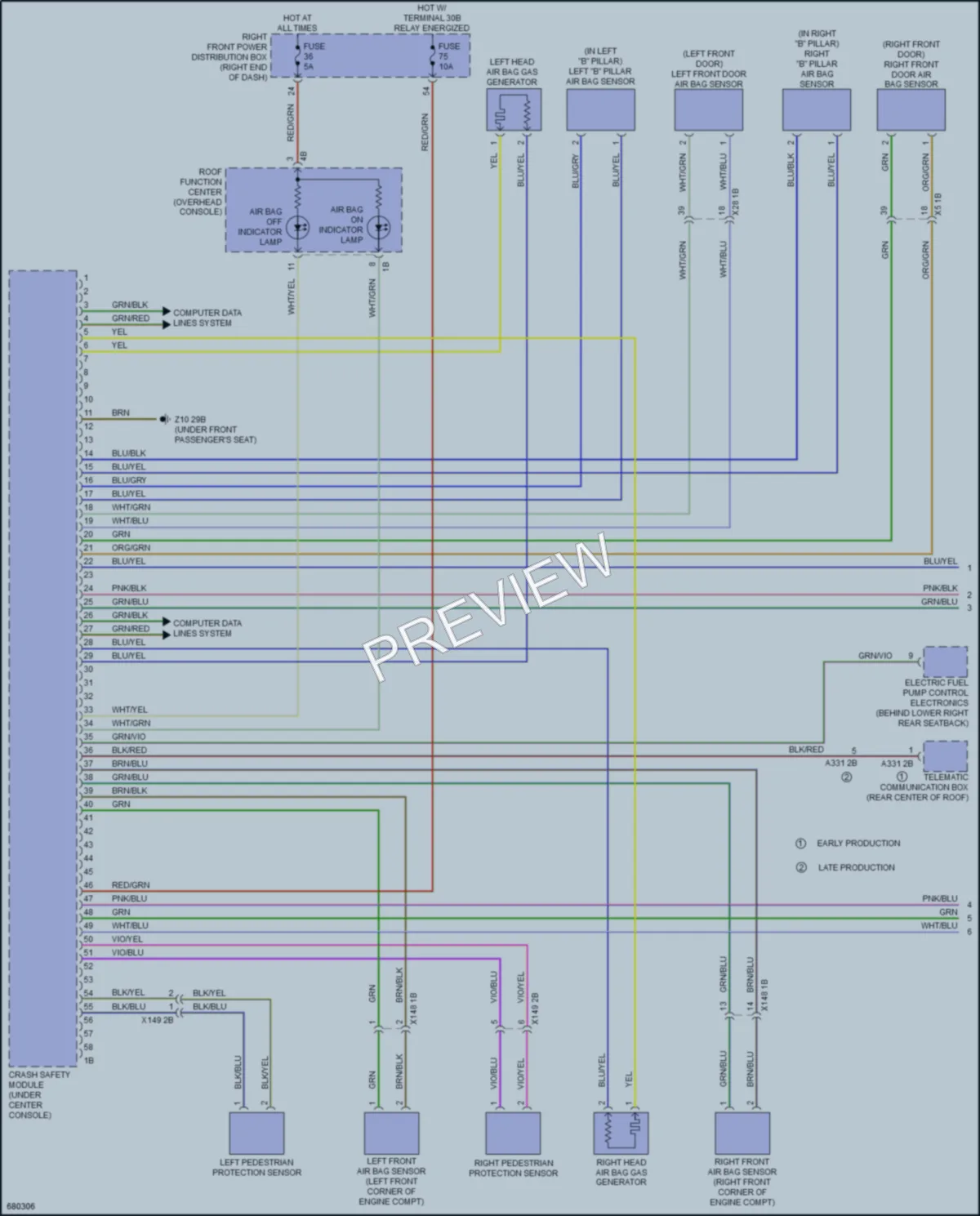 2019 BMW X4 Supplemental Restraints wiring diagram preview