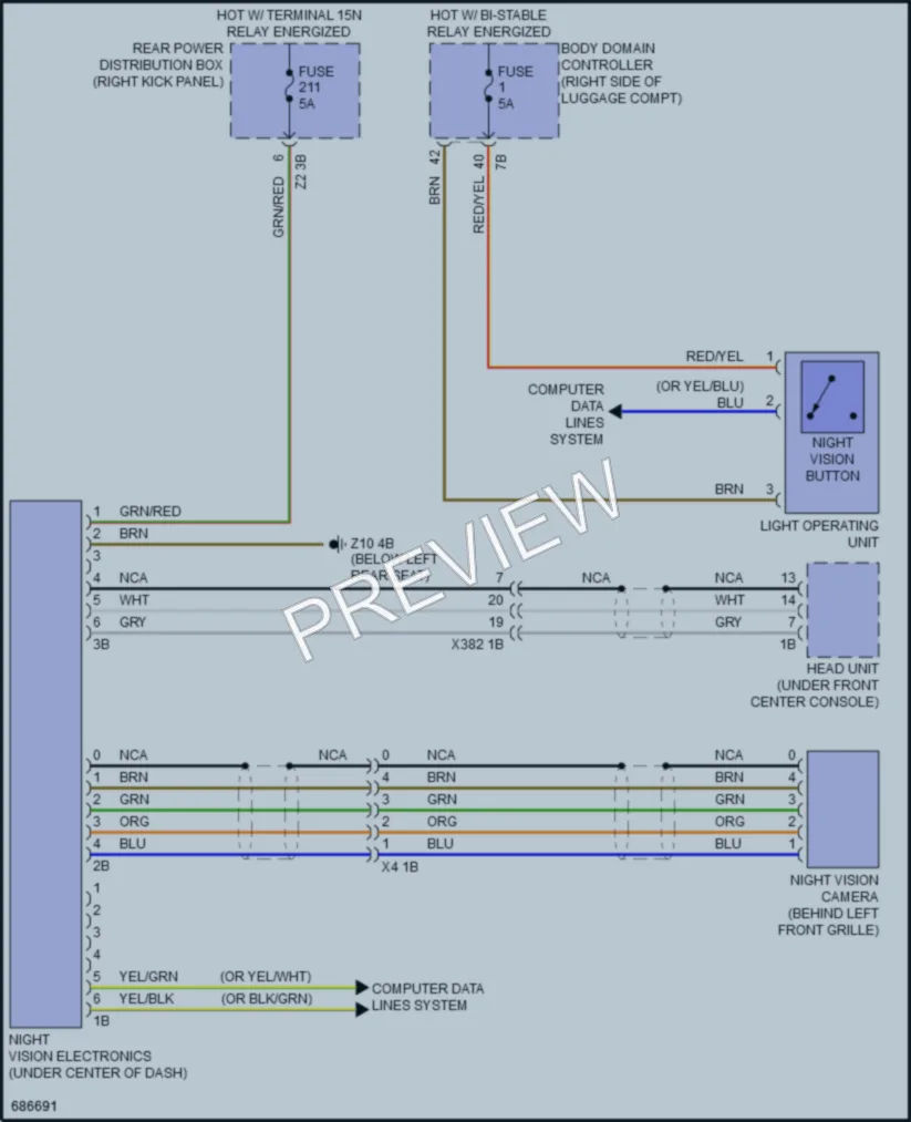 2019 BMW X5 Instrument Cluster wiring diagram preview
