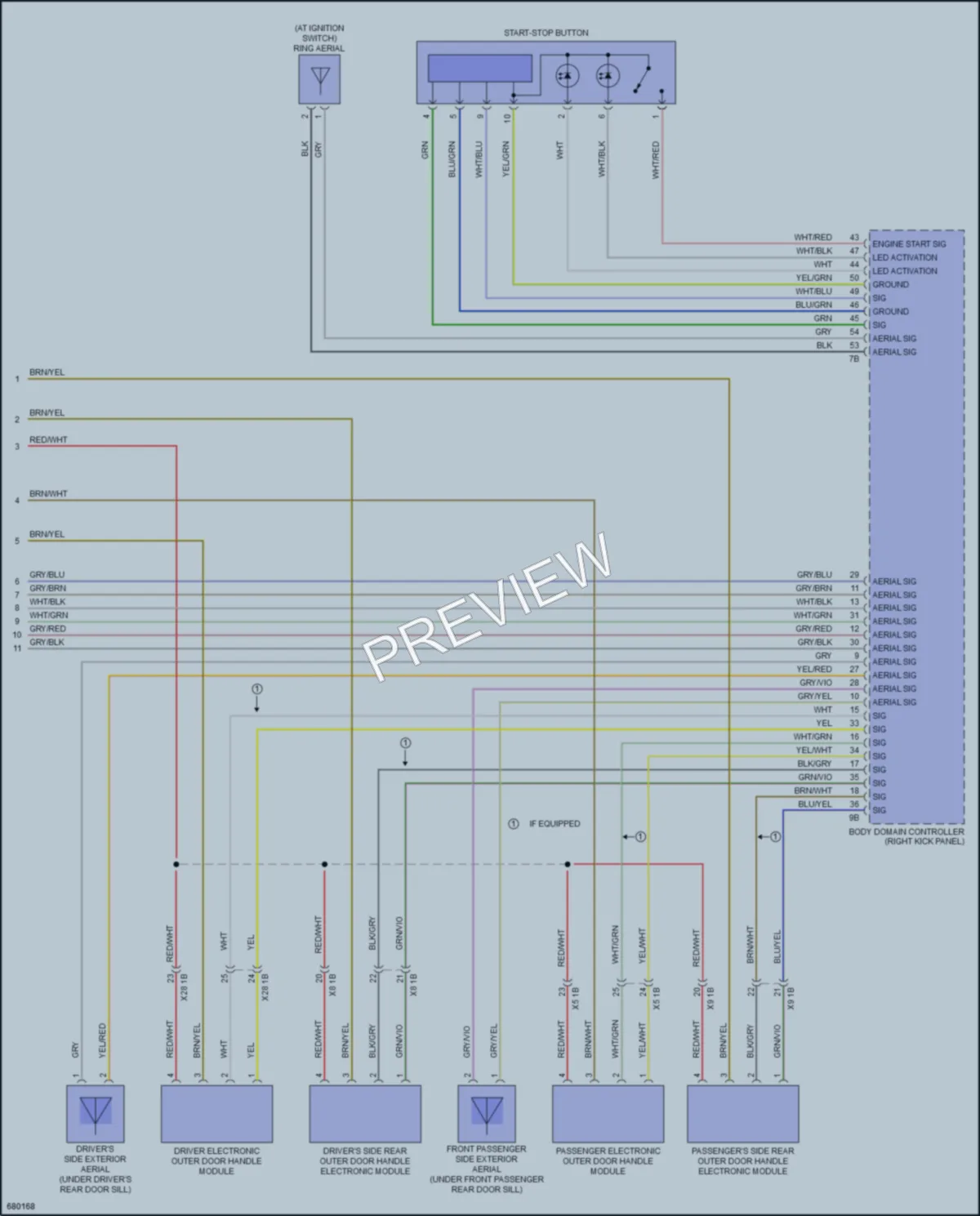 2019 BMW X6 Anti Theft wiring diagram preview
