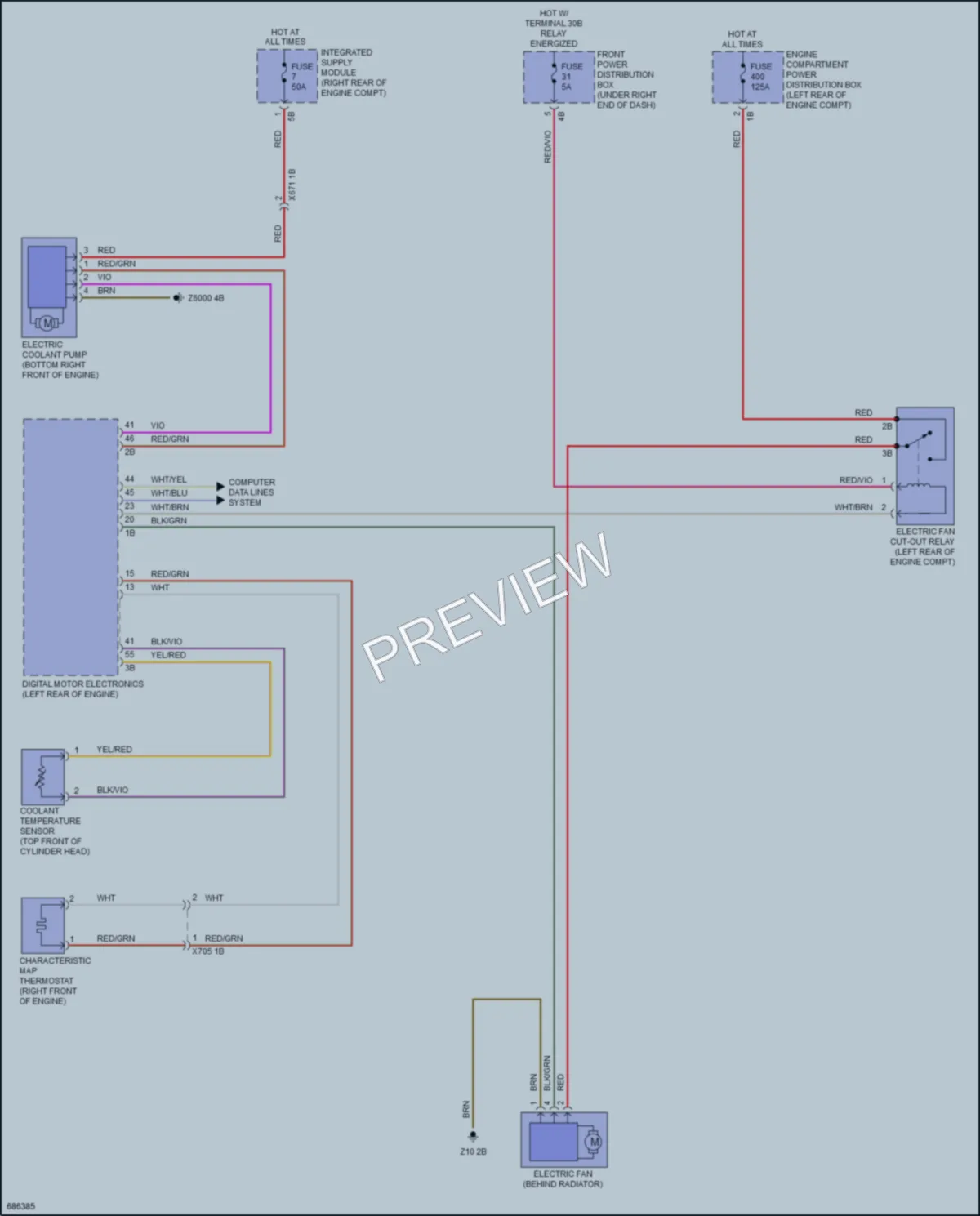 2019 BMW X6 Cooling Fan wiring diagram preview