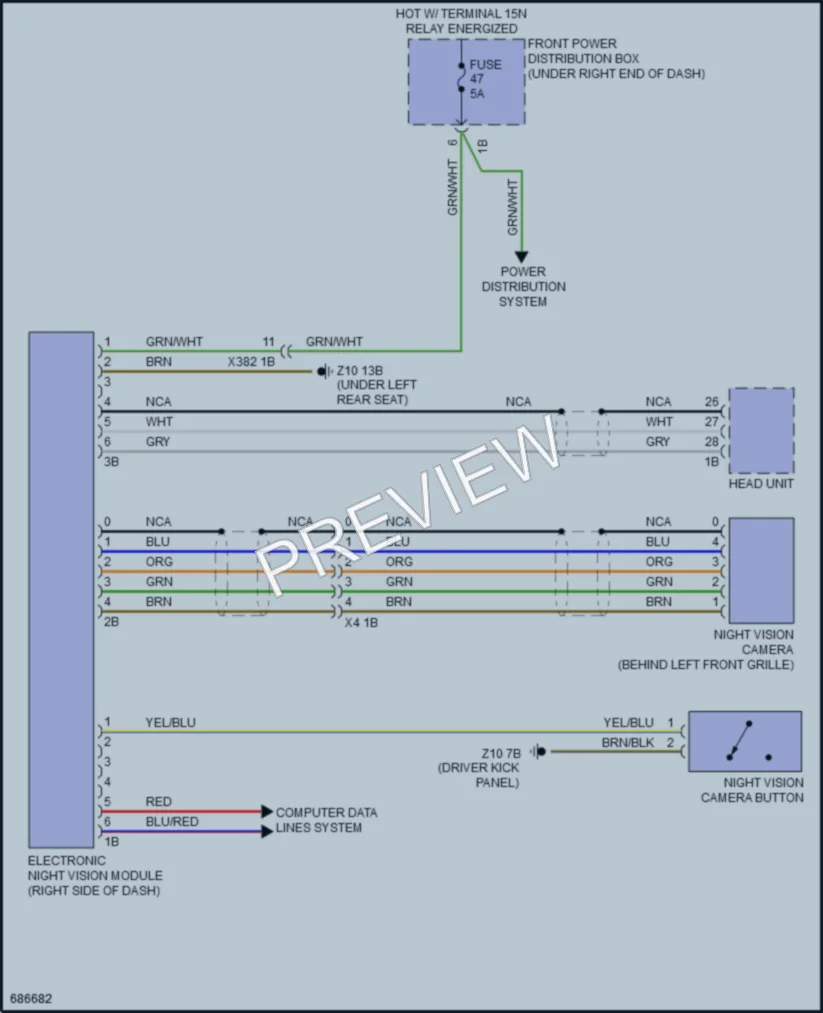 2019 BMW X6 Instrument Cluster wiring diagram preview