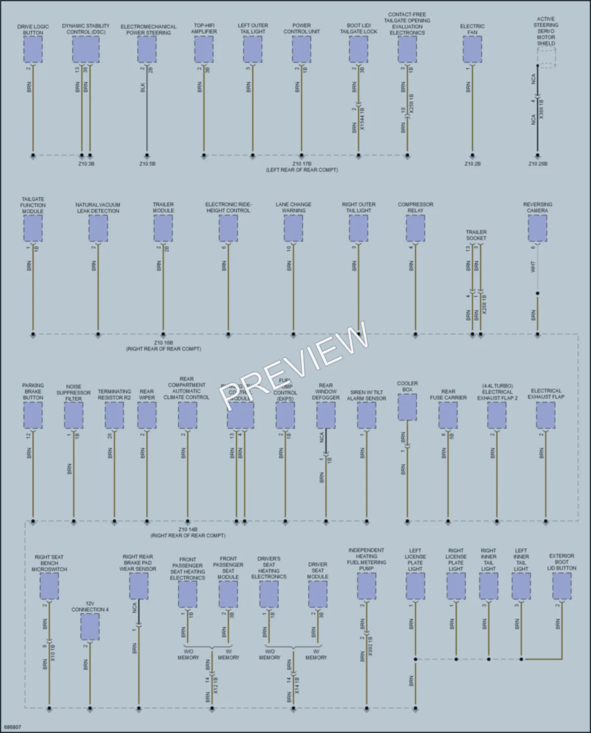 2019 BMW X6M Ground Distribution wiring diagram preview