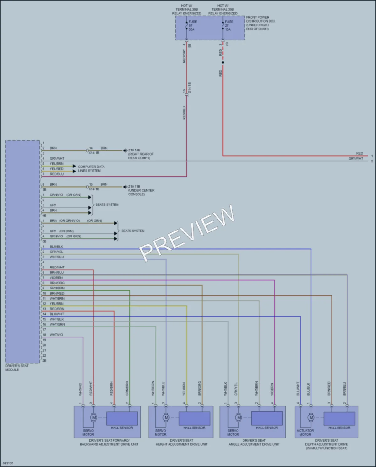 2019 BMW X6M Memory Systems wiring diagram preview