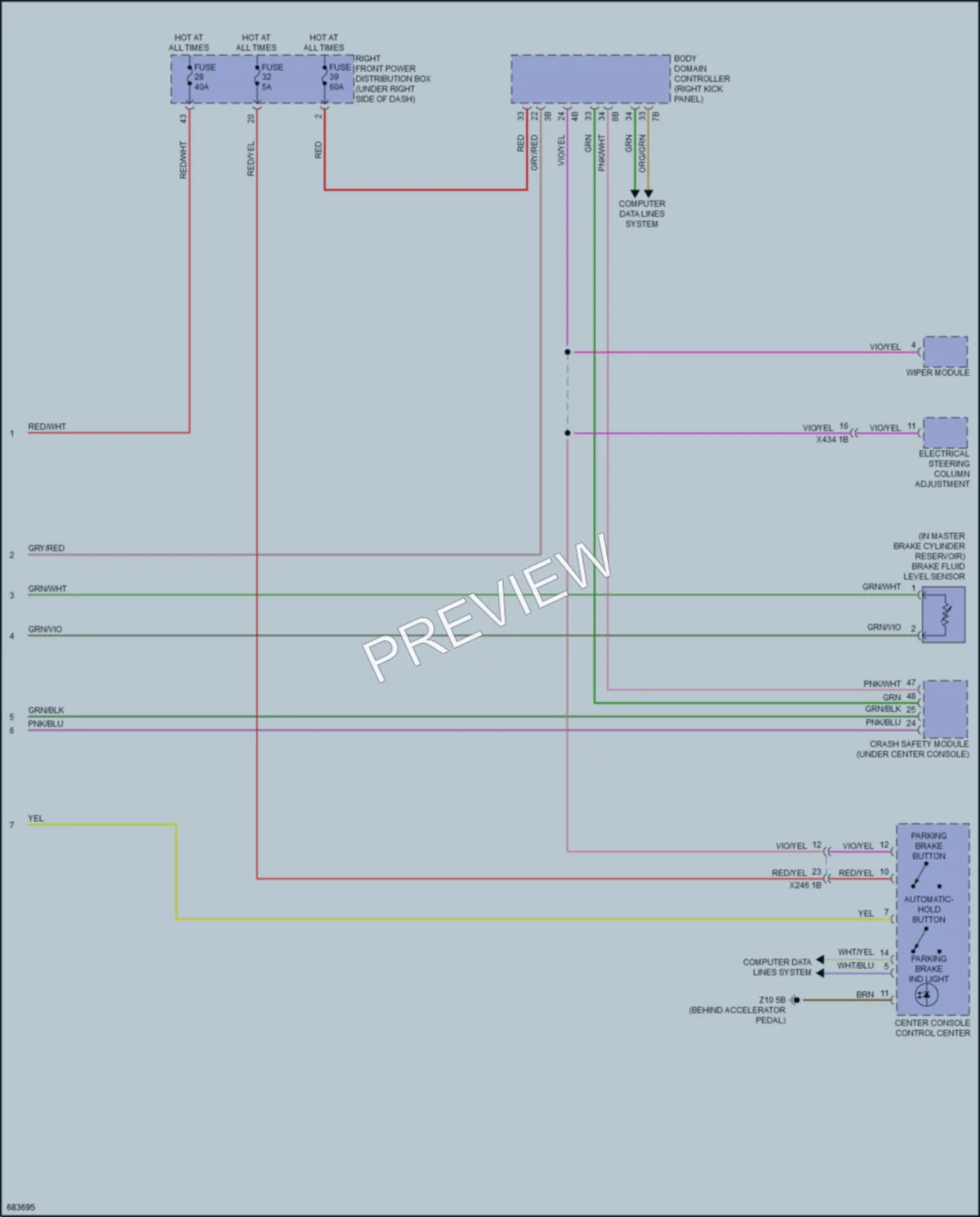 2019 BMW X7 Anti Lock Brakes wiring diagram preview