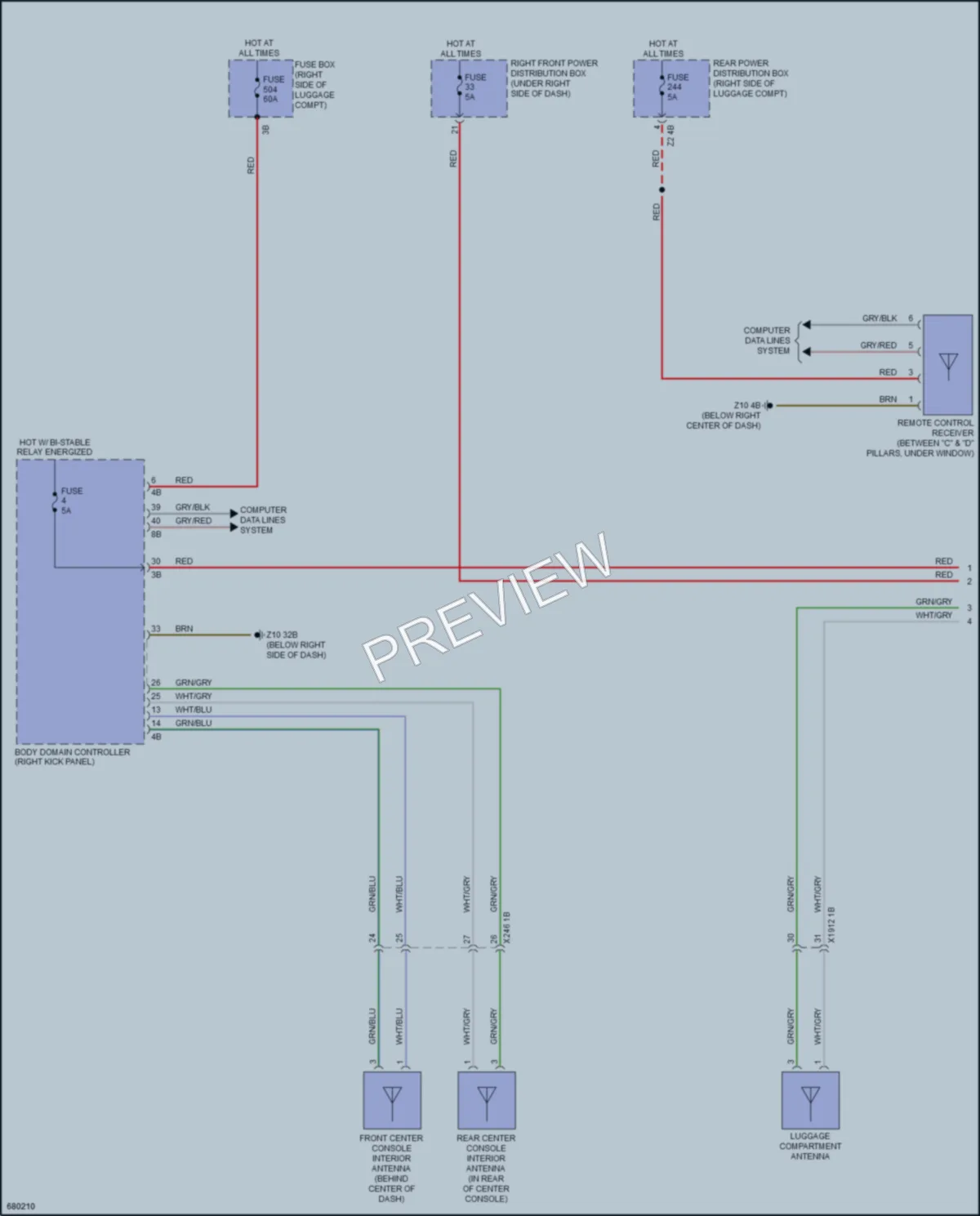 2019 BMW X7 Anti Theft wiring diagram preview