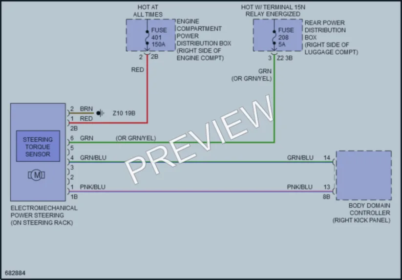 2019 BMW X7 Electronic Power Steering wiring diagram preview