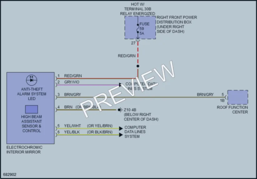 2019 BMW X7 Power Mirrors wiring diagram preview