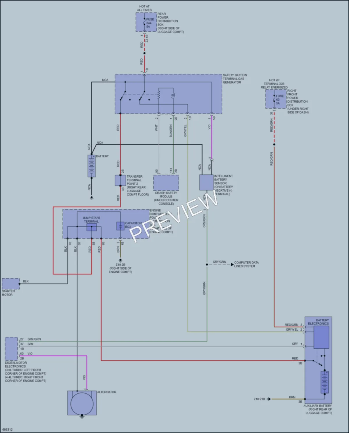 2019 BMW X7 Starting Charging wiring diagram preview
