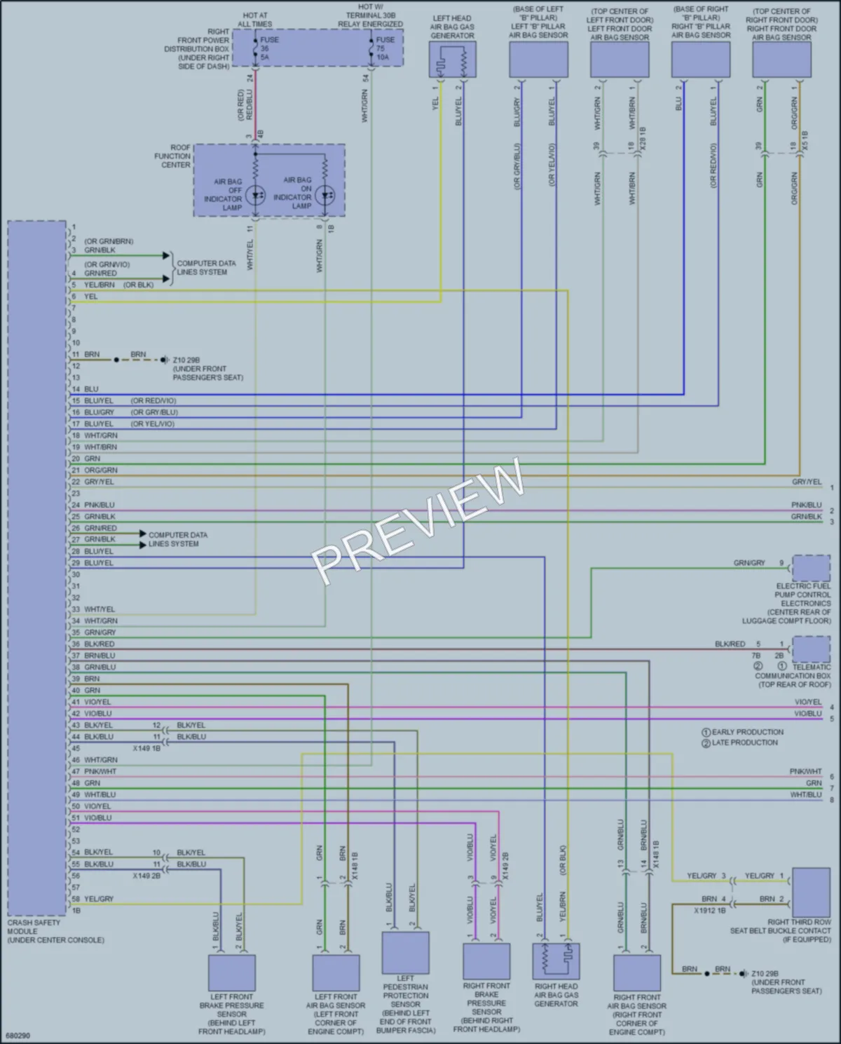 2019 BMW X7 Supplemental Restraints wiring diagram preview