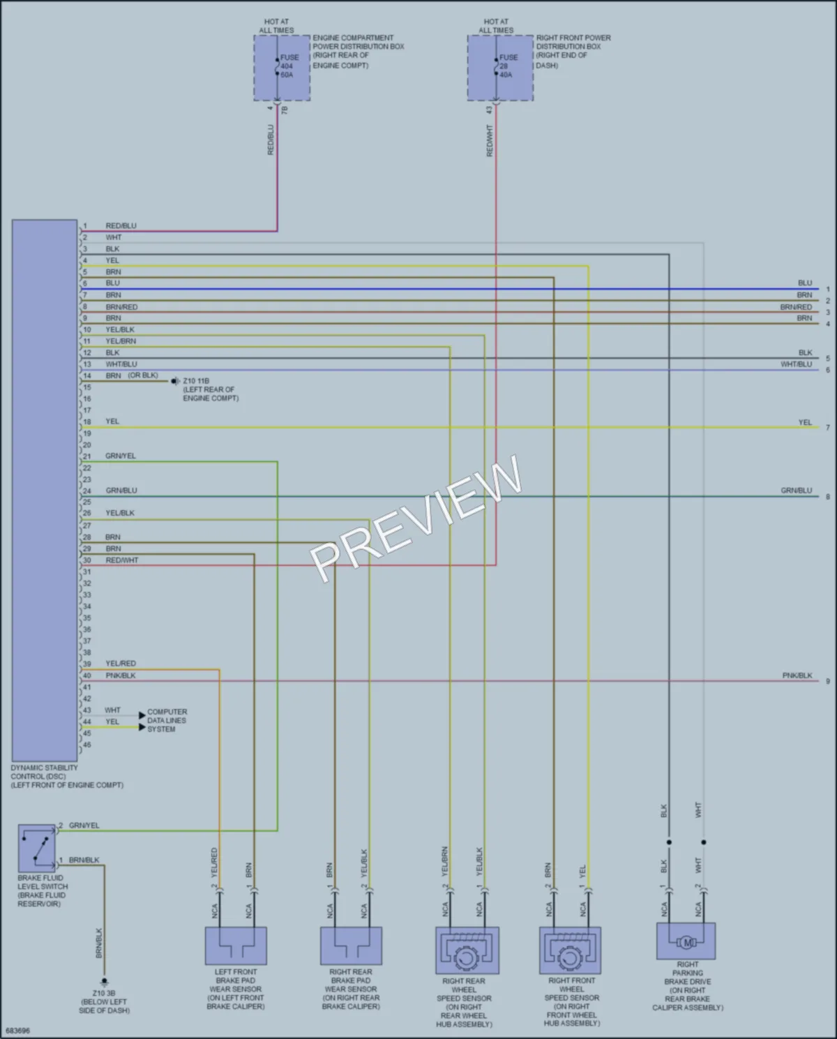 2019 BMW Z4 Anti Lock Brakes wiring diagram preview