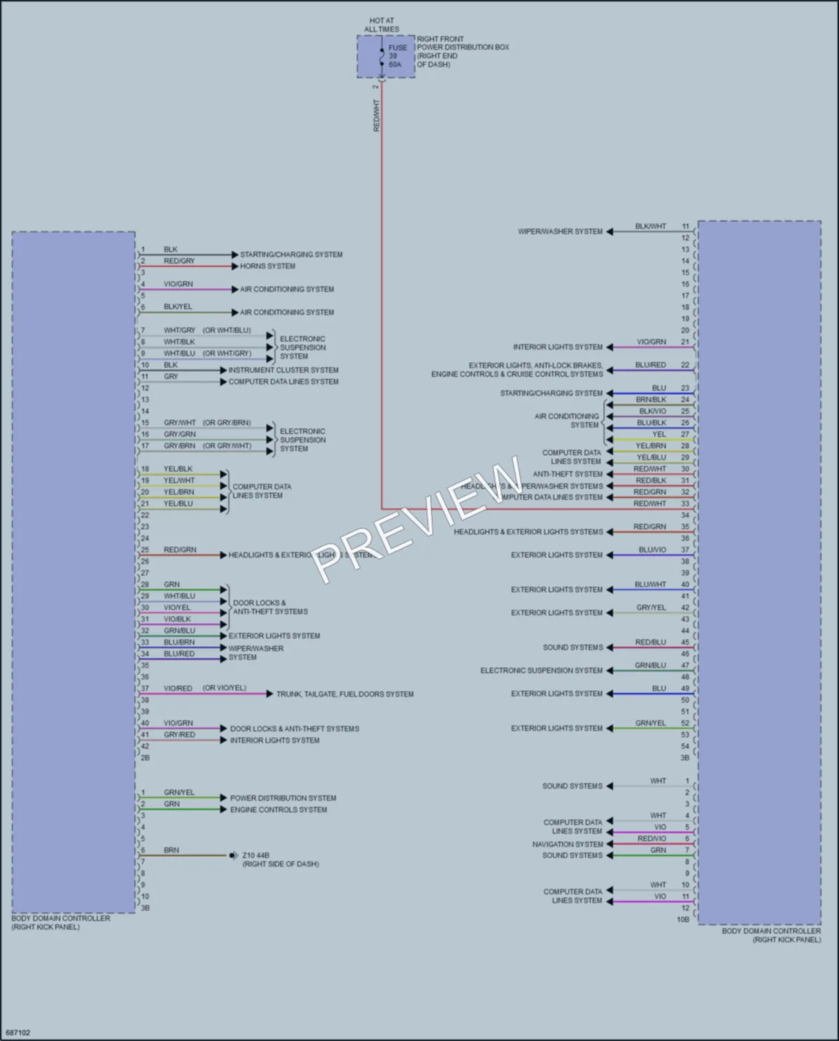 2019 BMW Z4 Body Control Modules wiring diagram preview