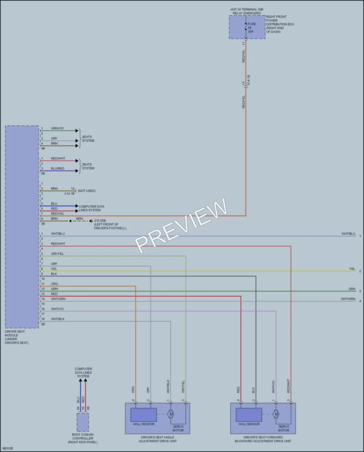 2019 BMW Z4 Memory Systems wiring diagram preview
