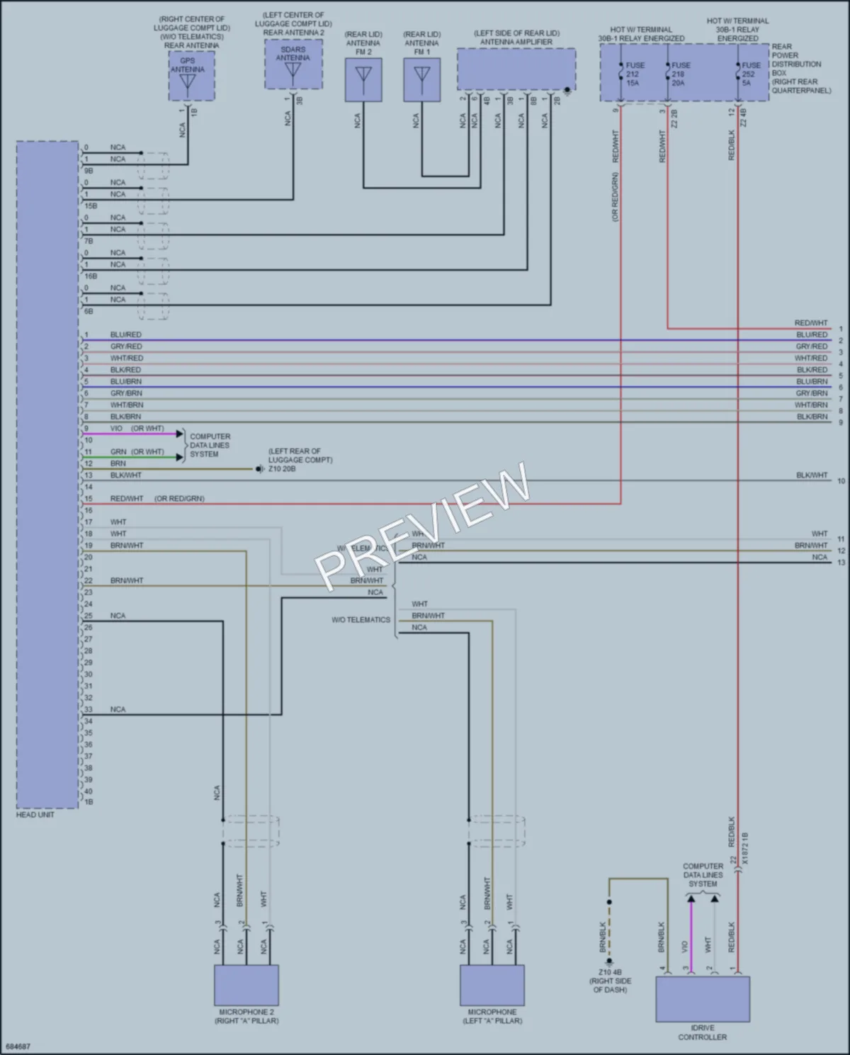 2019 BMW Z4 Radio wiring diagram preview