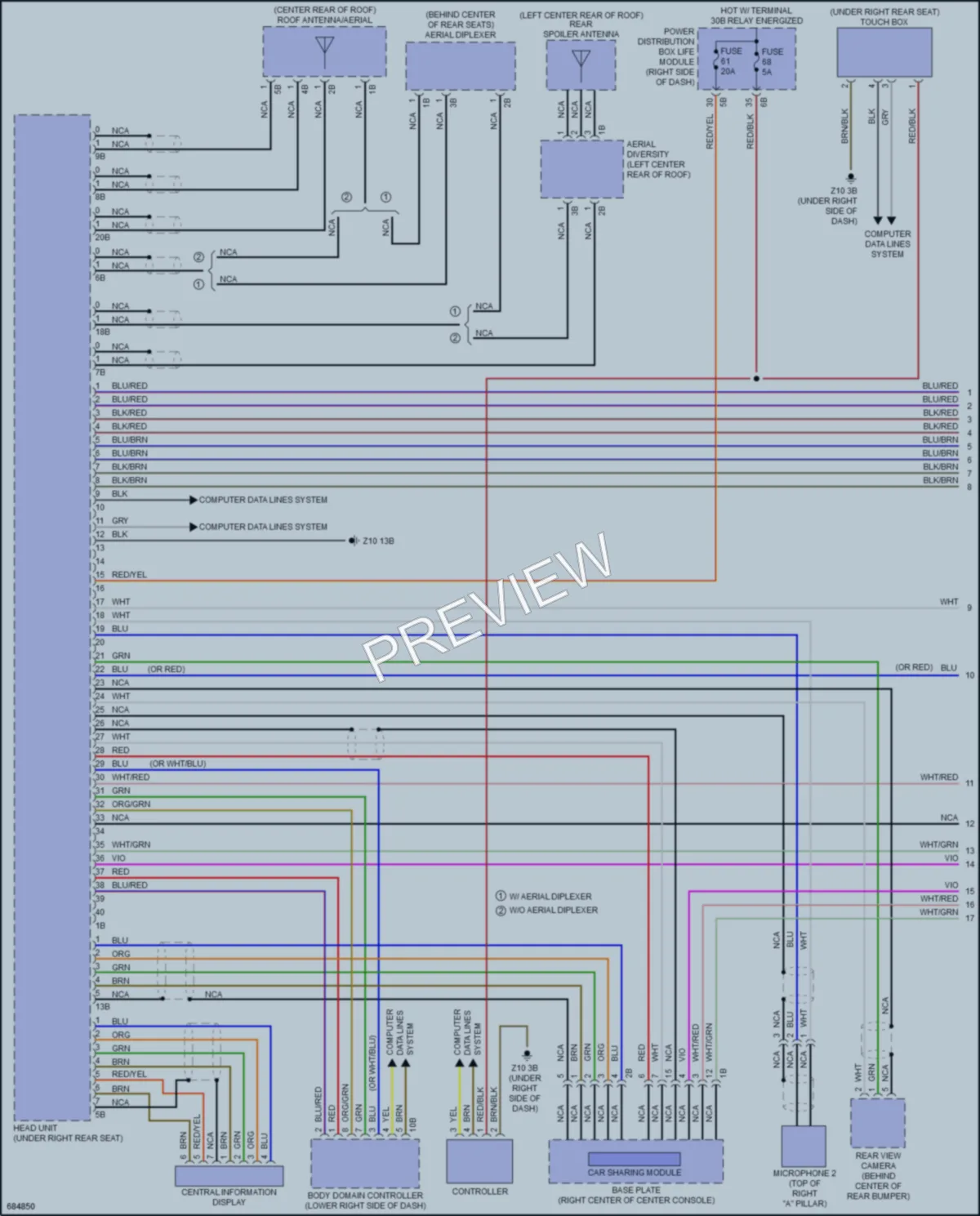 2019 BMW i3 Radio wiring diagram preview