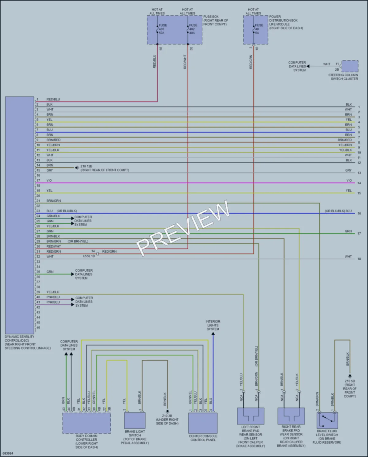 2019 BMW i3s Anti Lock Brakes wiring diagram preview