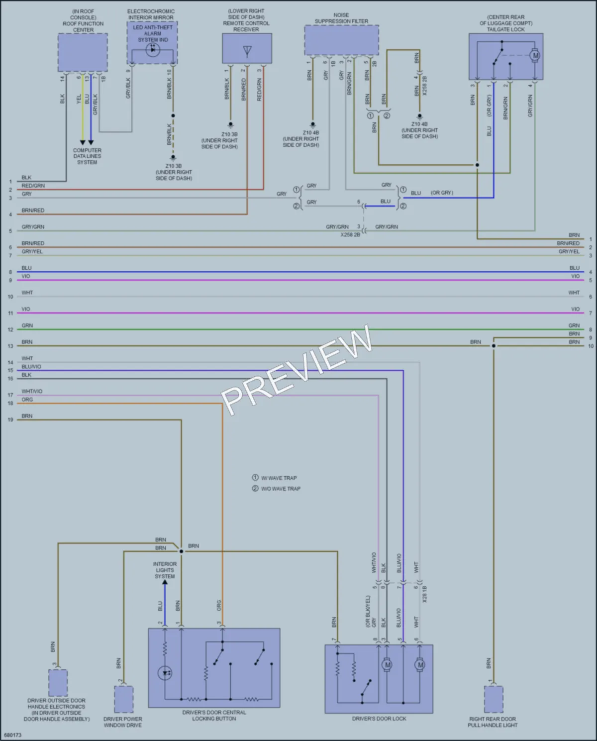 2019 BMW i3s Anti Theft wiring diagram preview