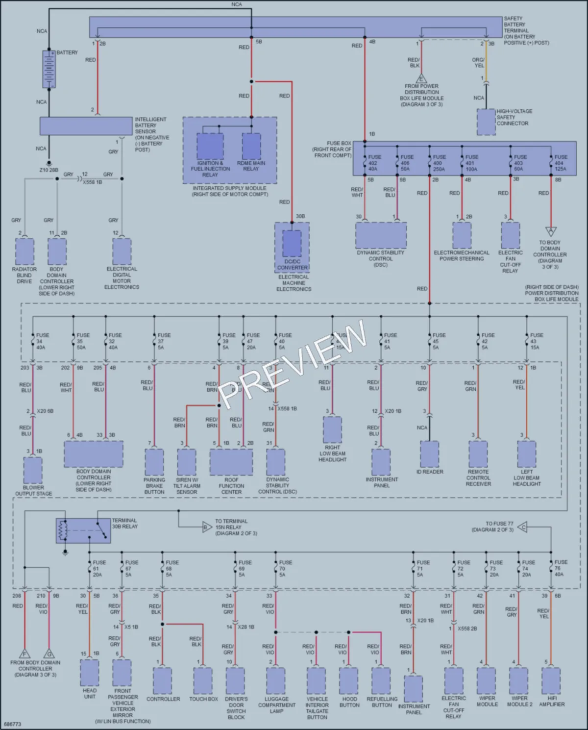 2019 BMW i3s Power Distribution wiring diagram preview