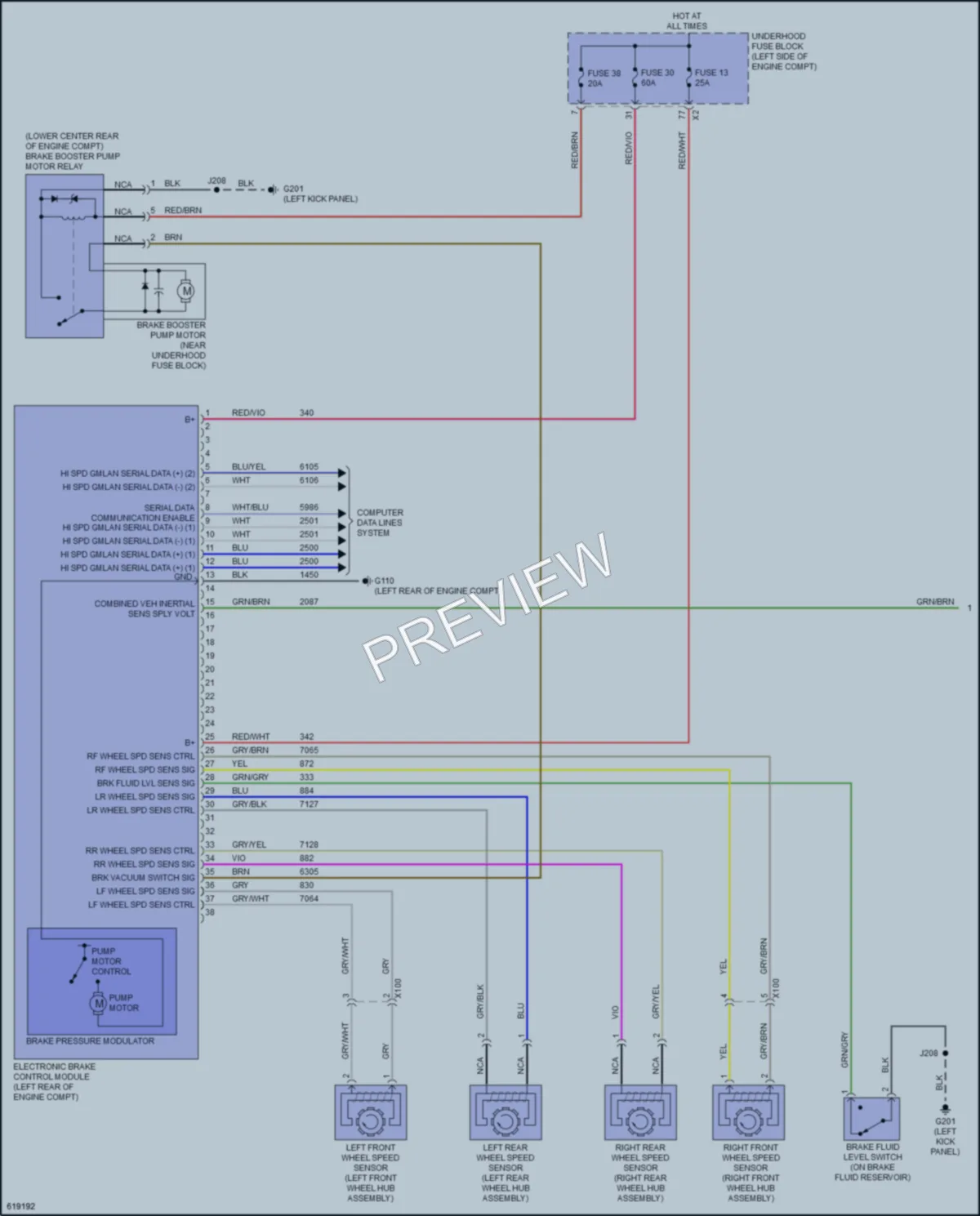 2019 Buick Cascada Anti Lock Brakes wiring diagram preview