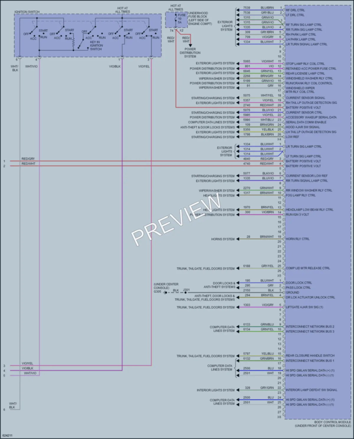 2019 Buick Cascada Body Control Modules wiring diagram preview