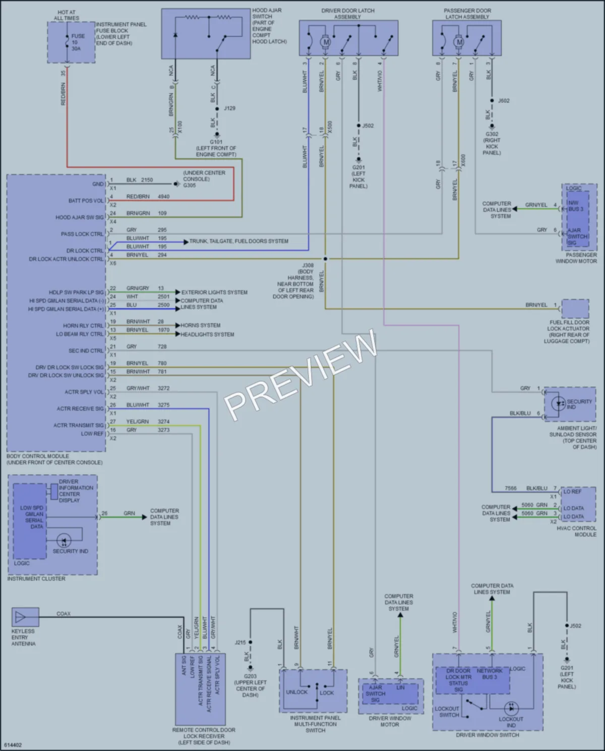 2019 Buick Cascada Power Door Locks wiring diagram preview