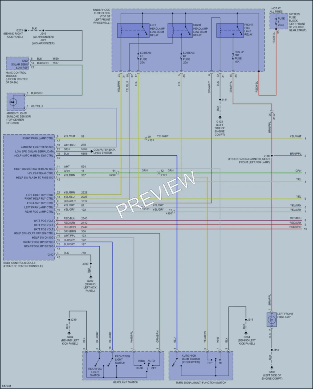 2019 Buick Enclave Headlights wiring diagram preview