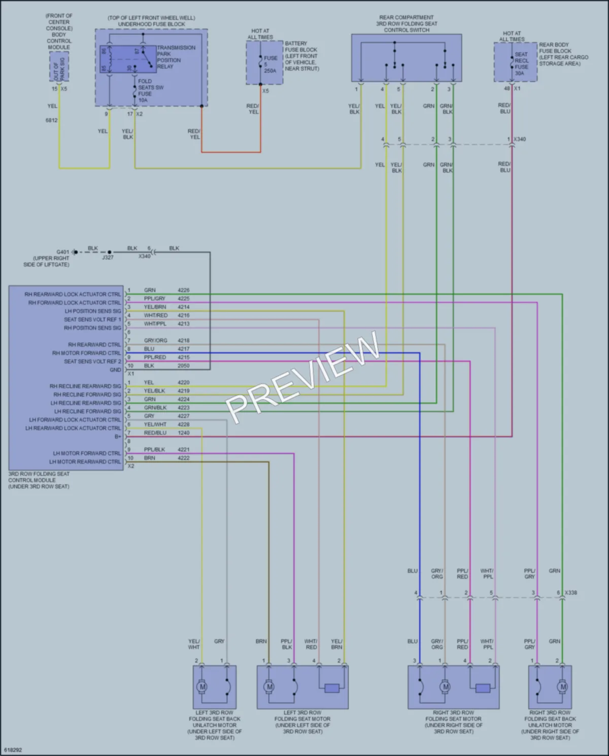 2019 Buick Enclave Power Seats wiring diagram preview