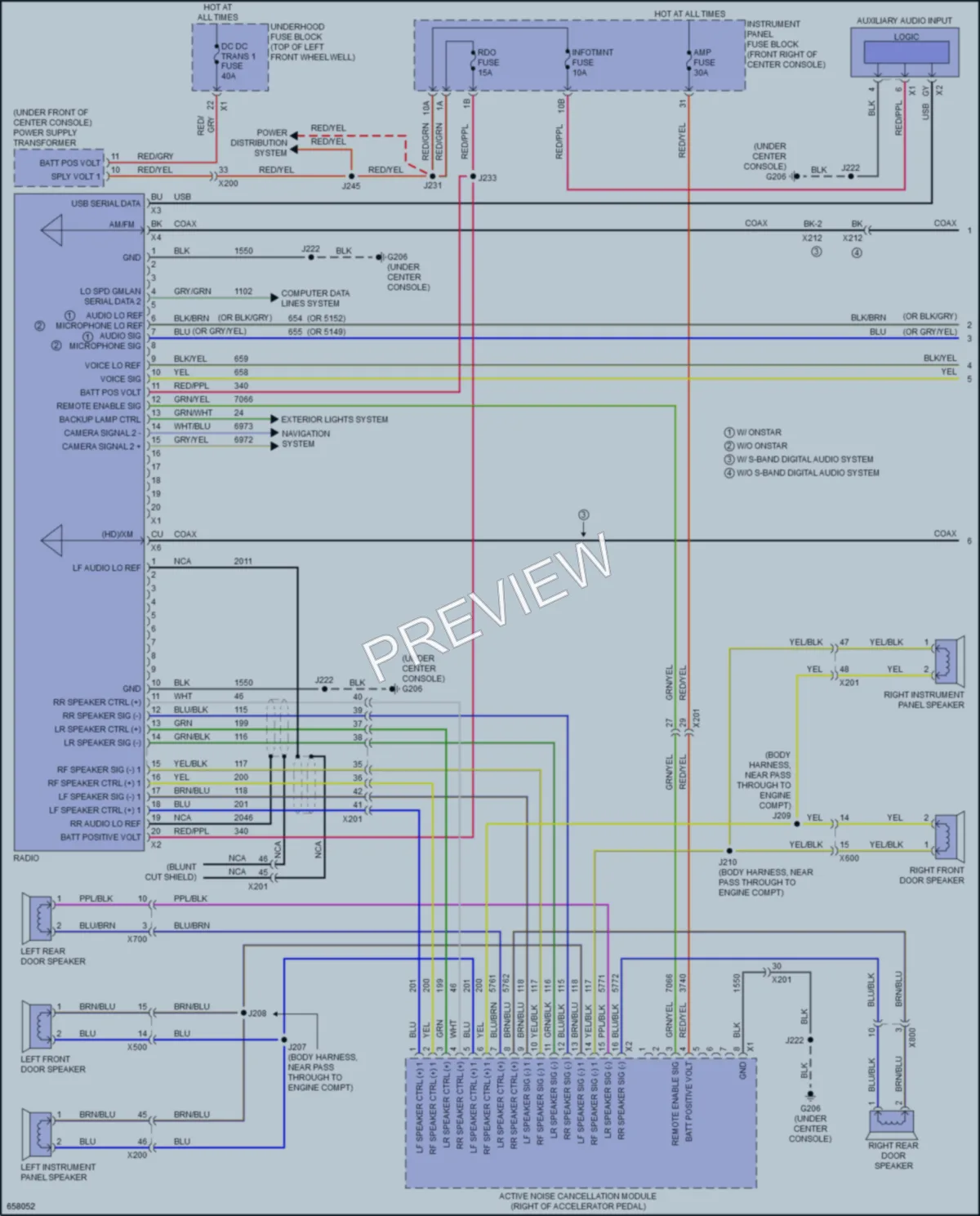2019 Buick Enclave Radio wiring diagram preview