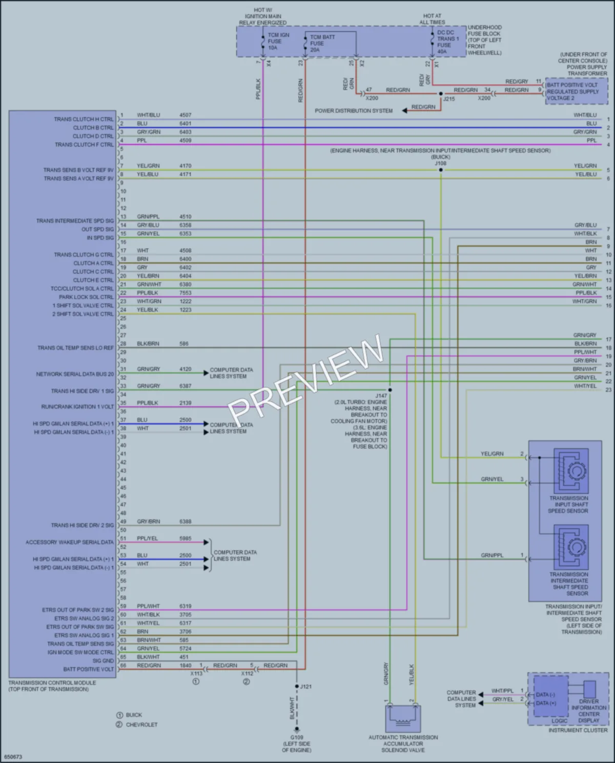 2019 Buick Enclave Transmission wiring diagram preview