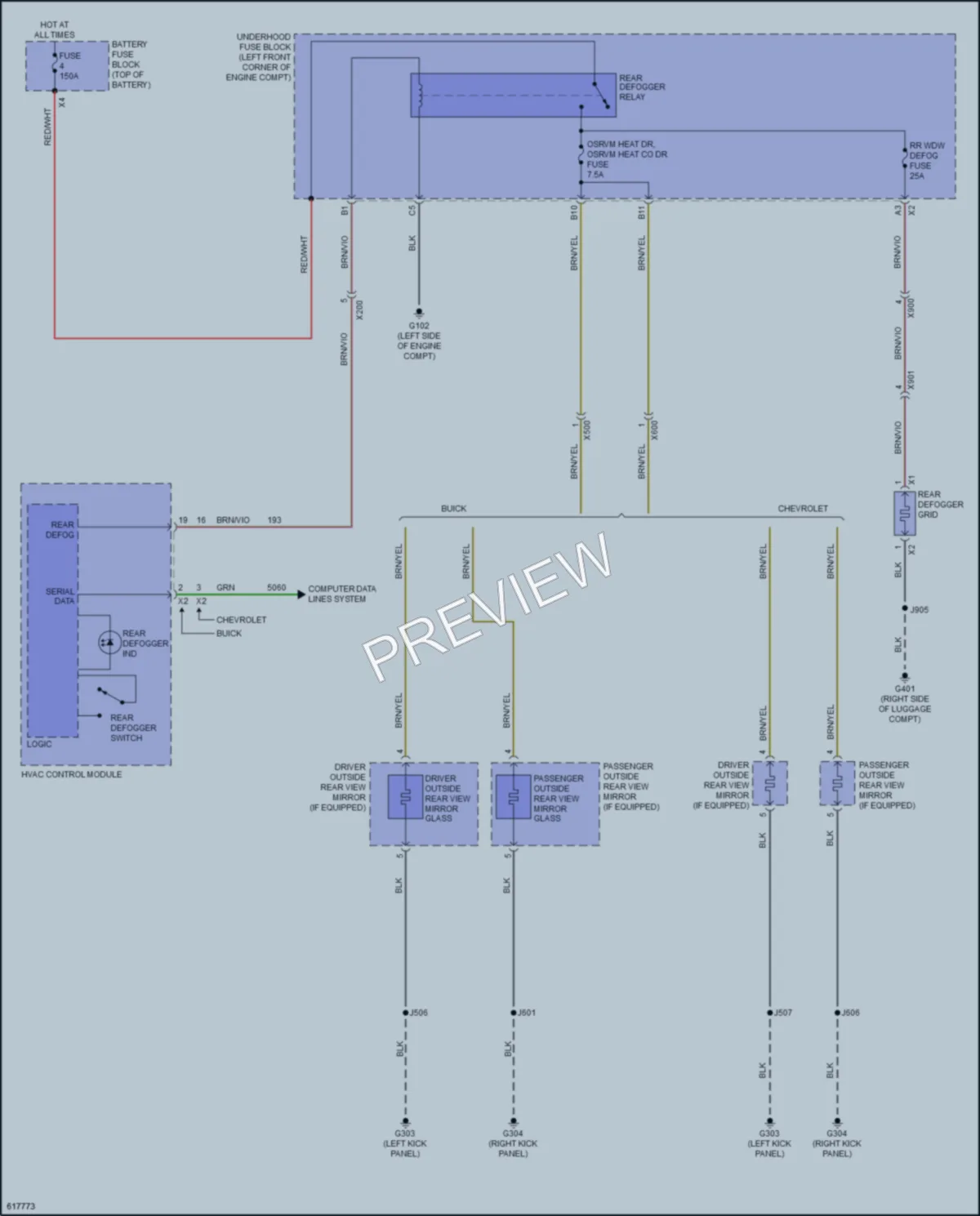 2019 Buick Encore Defoggers wiring diagram preview