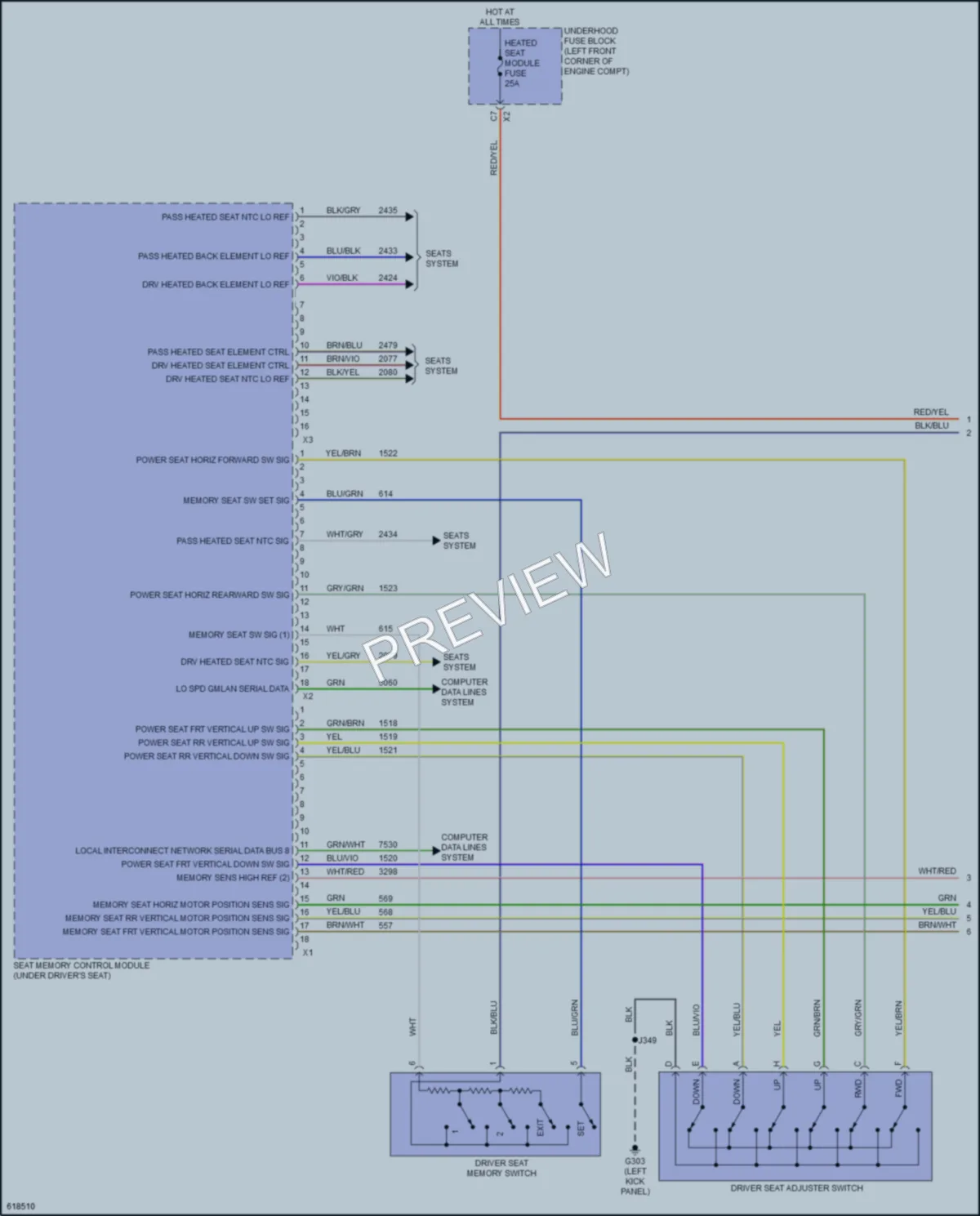 2019 Buick Encore Memory Systems wiring diagram preview