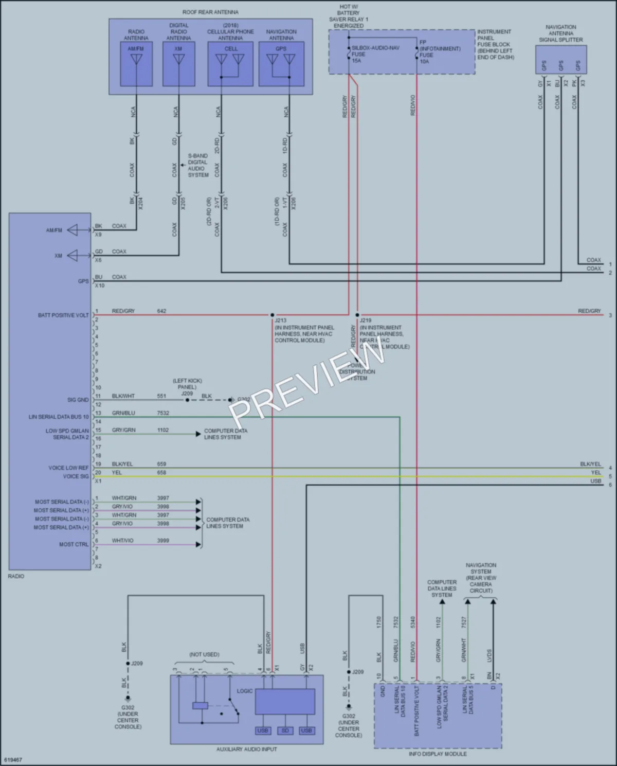 2019 Buick Encore Radio wiring diagram preview