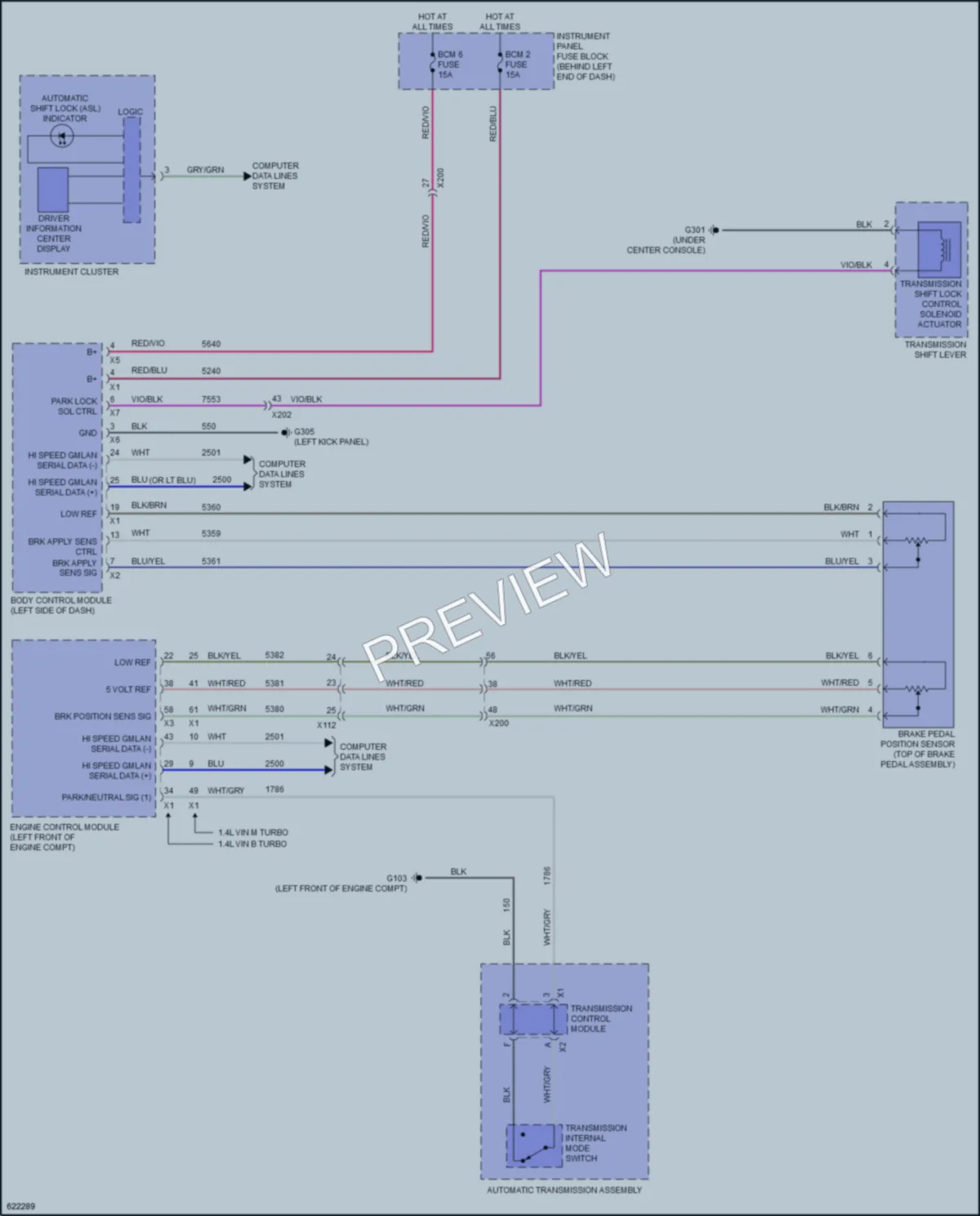 2019 Buick Encore Shift Interlock wiring diagram preview