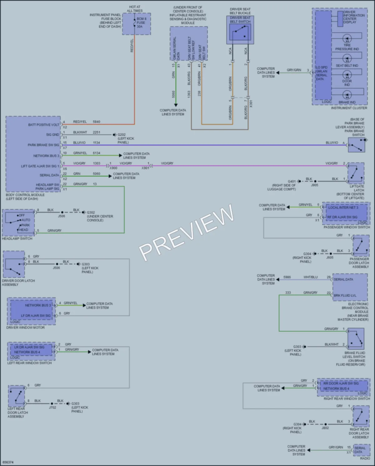 2019 Buick Encore Warning Systems wiring diagram preview