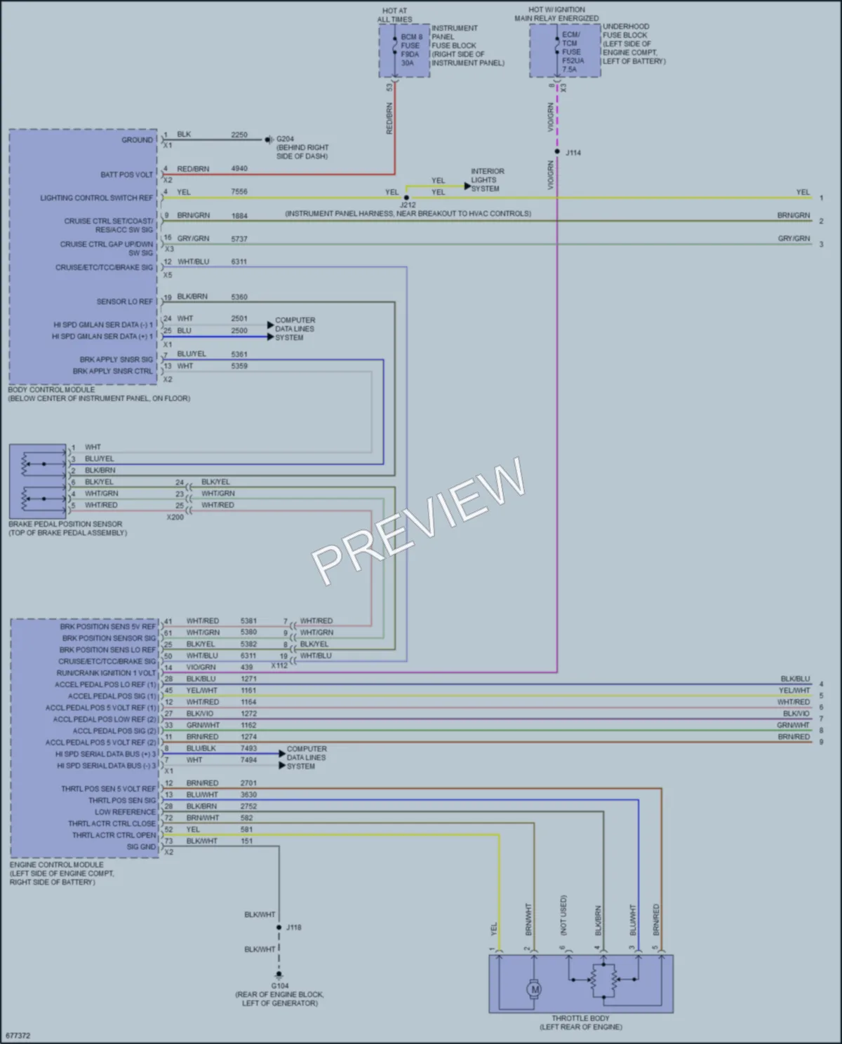 2019 Buick Envision Cruise Control wiring diagram preview