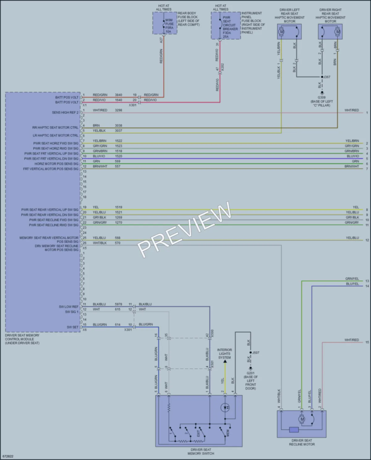 2019 Buick Envision Memory Systems wiring diagram preview