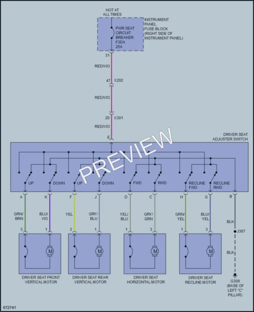 2019 Buick Envision Power Seats wiring diagram preview