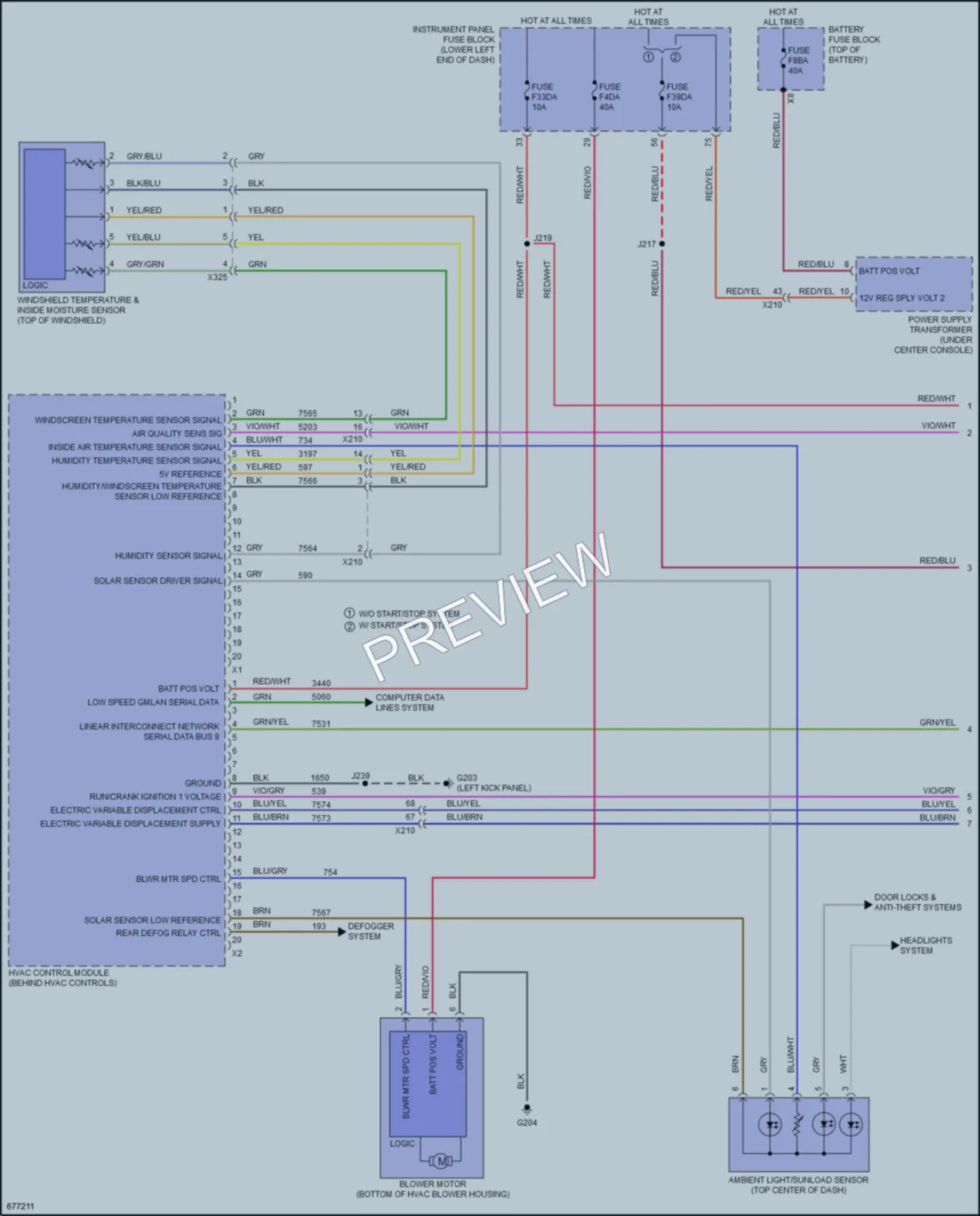 2019 Buick LaCrosse Air Conditioning wiring diagram preview
