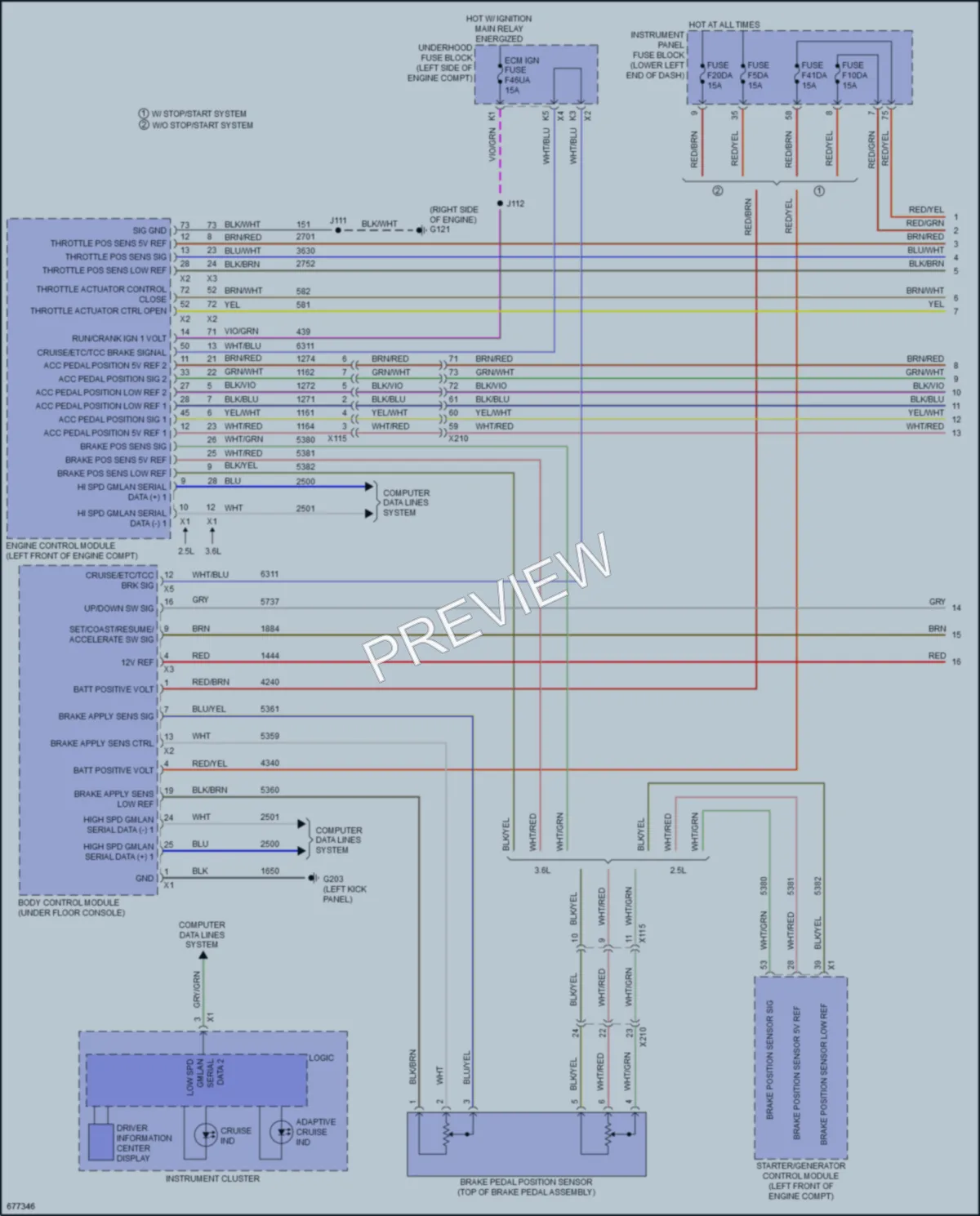 2019 Buick LaCrosse Cruise Control wiring diagram preview