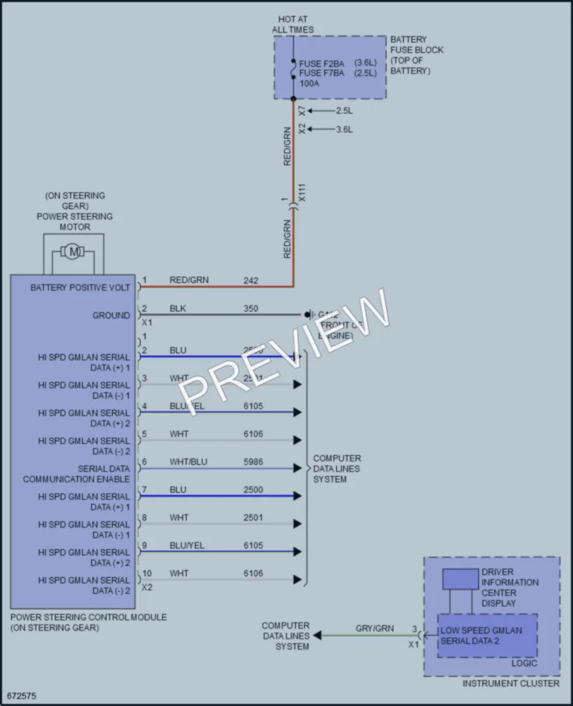 2019 Buick LaCrosse Electronic Power Steering wiring diagram preview