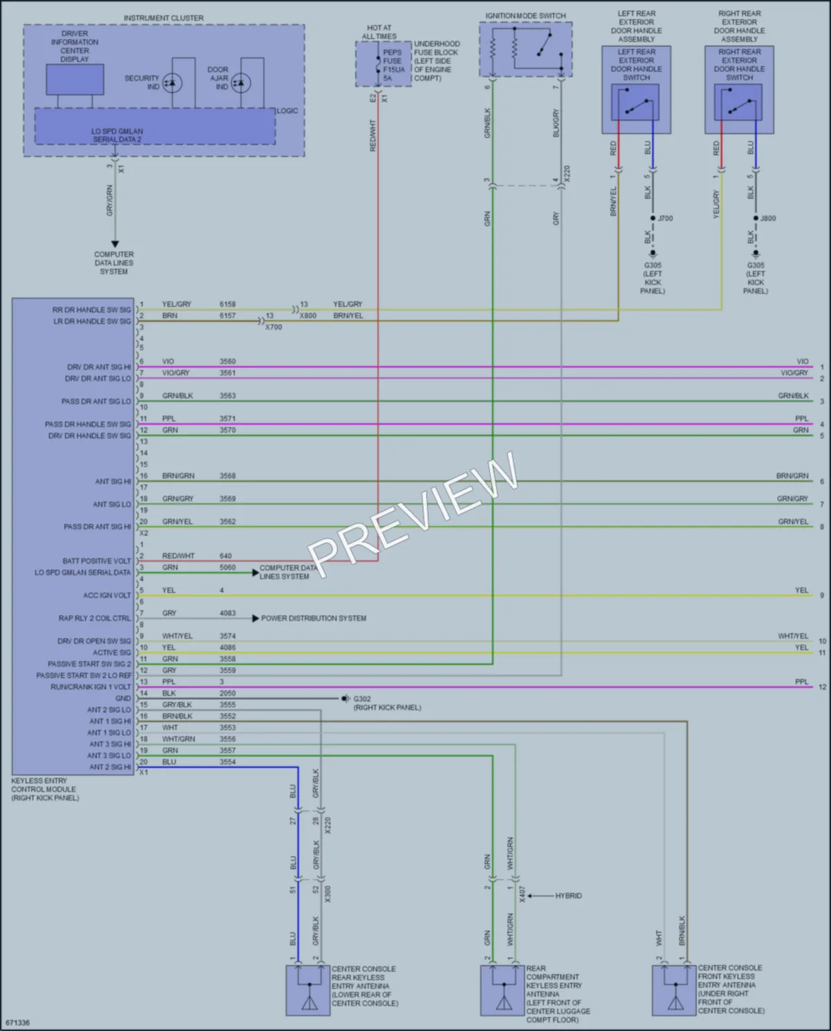 2019 Buick LaCrosse Power Door Locks wiring diagram preview