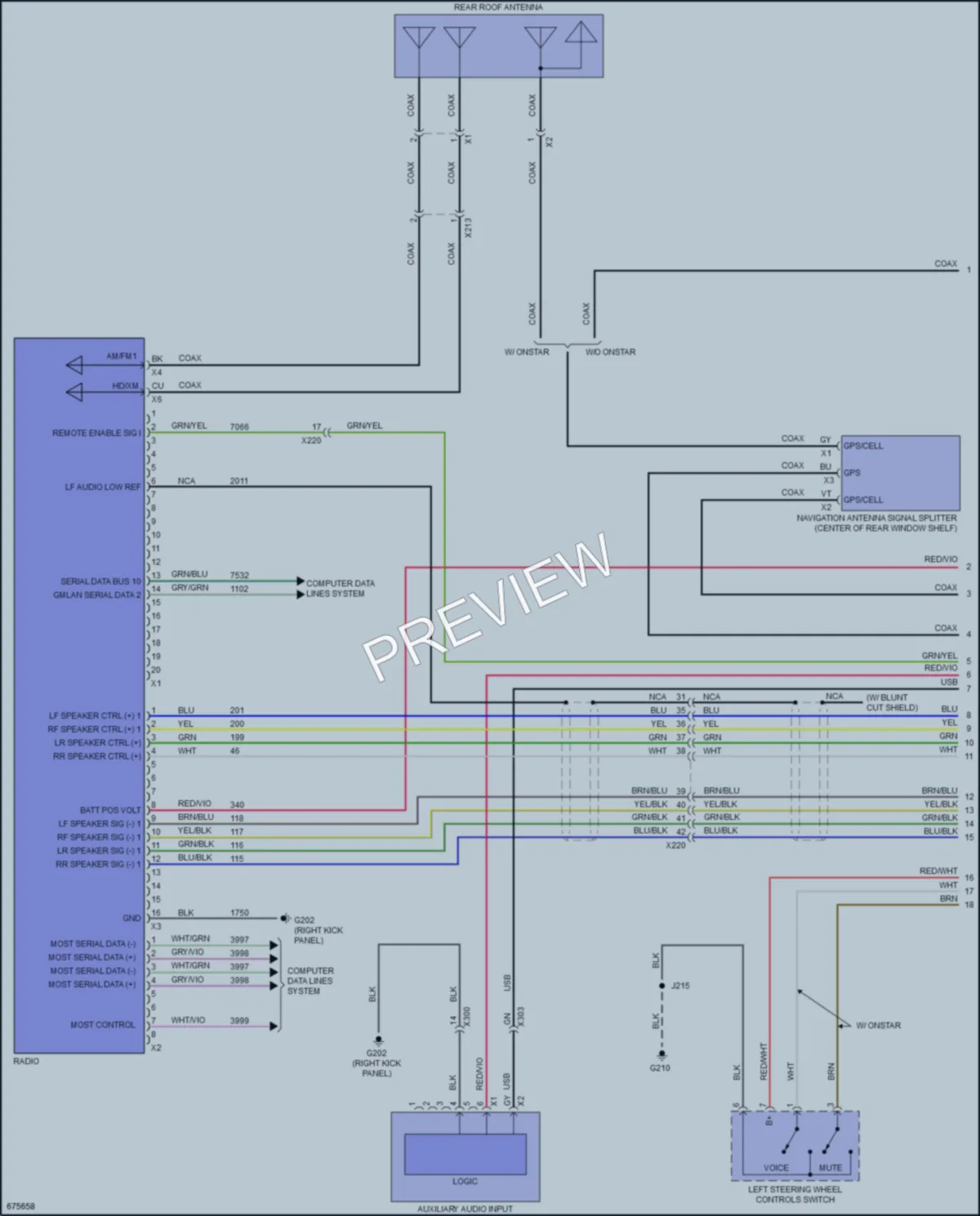 2019 Buick LaCrosse Radio wiring diagram preview