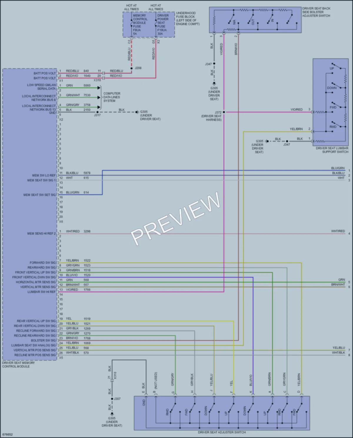 2019 Buick RegalSportback Memory Systems wiring diagram preview