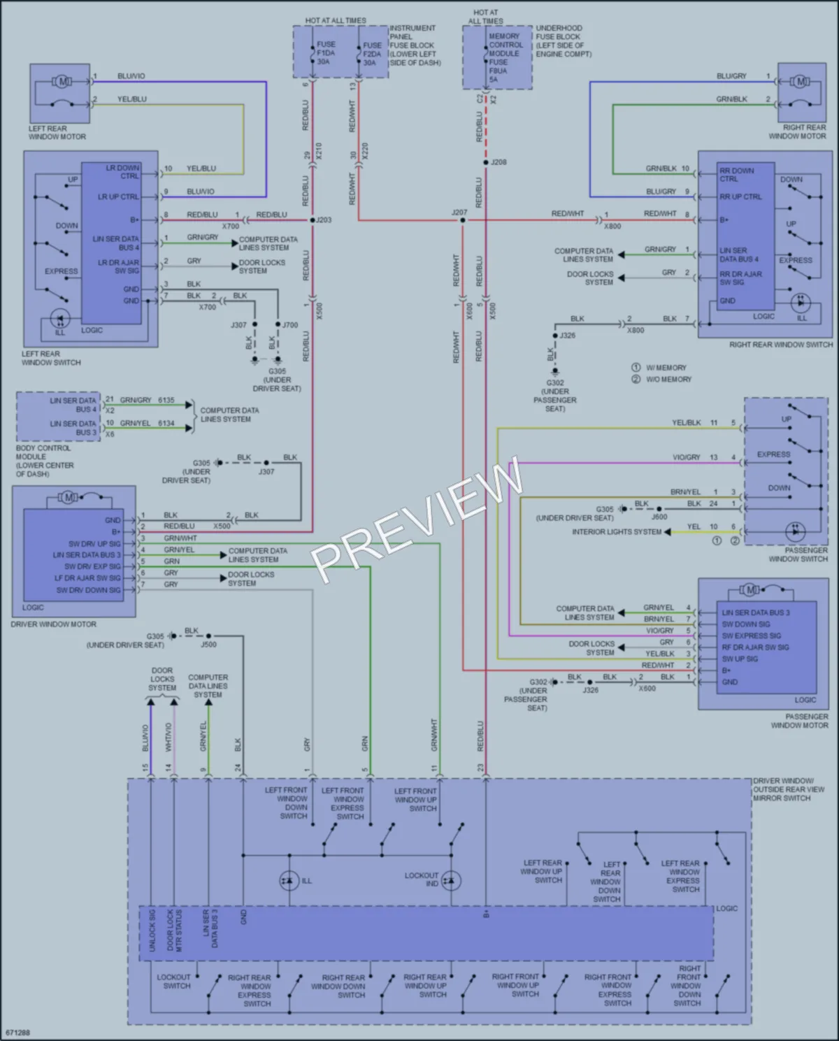 2019 Buick RegalSportback Power Windows wiring diagram preview