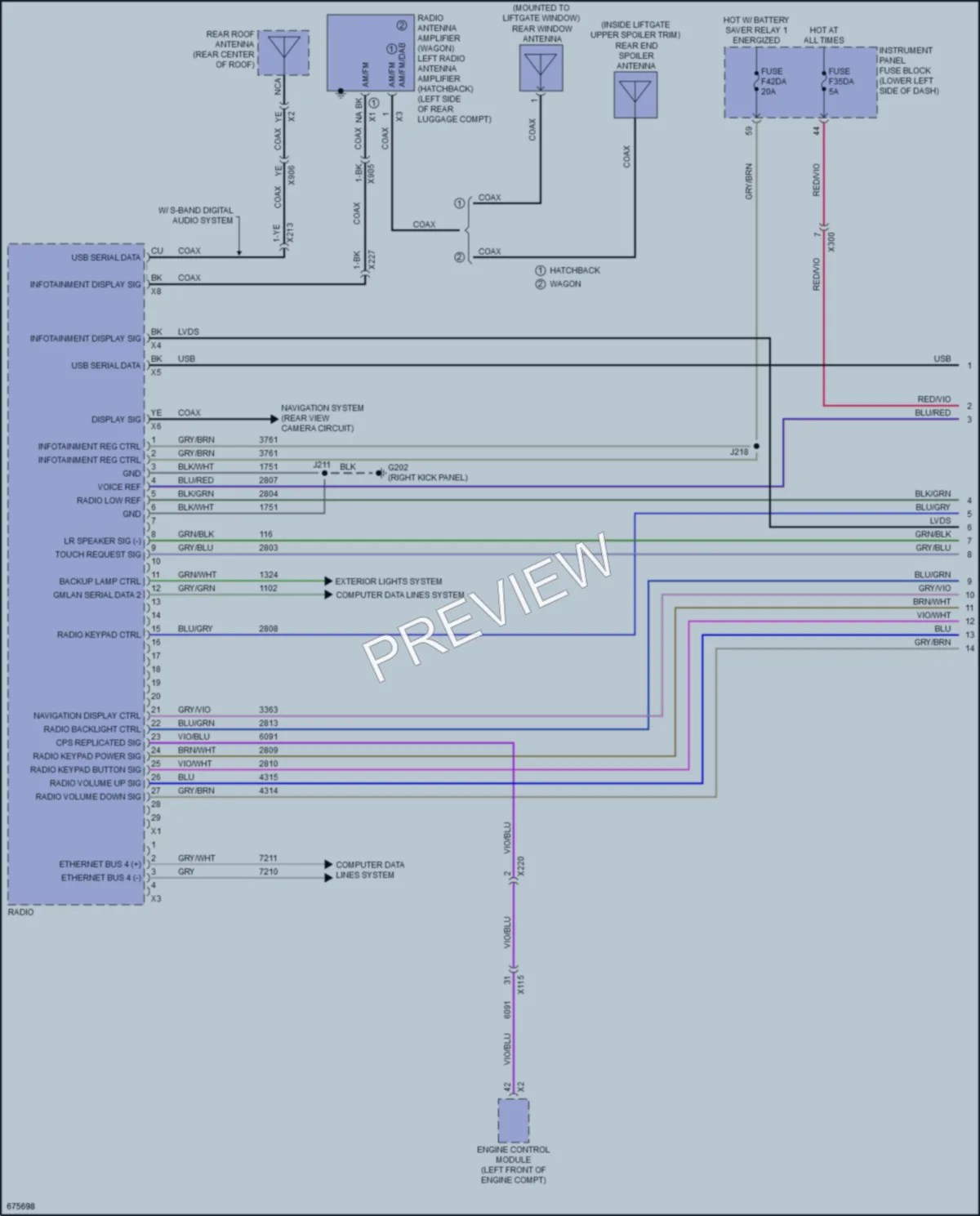 2019 Buick RegalTourX Radio wiring diagram preview