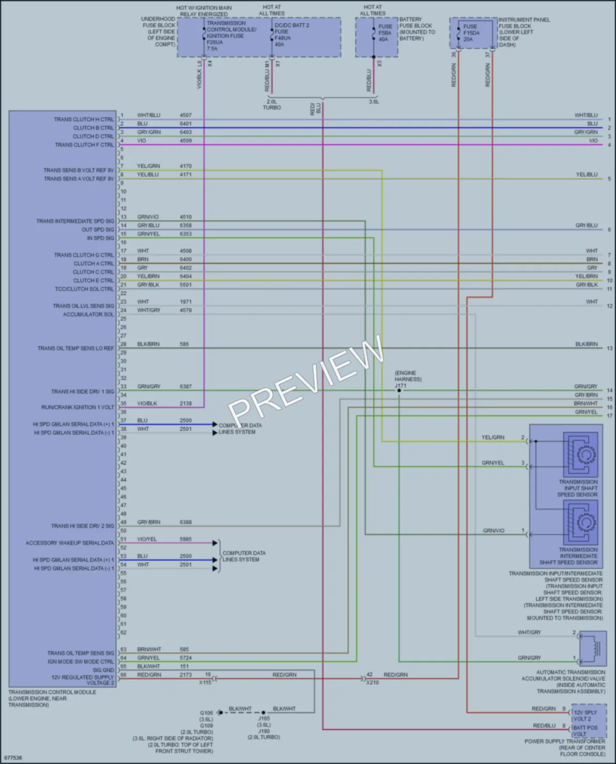 2019 Buick RegalTourX Transmission wiring diagram preview