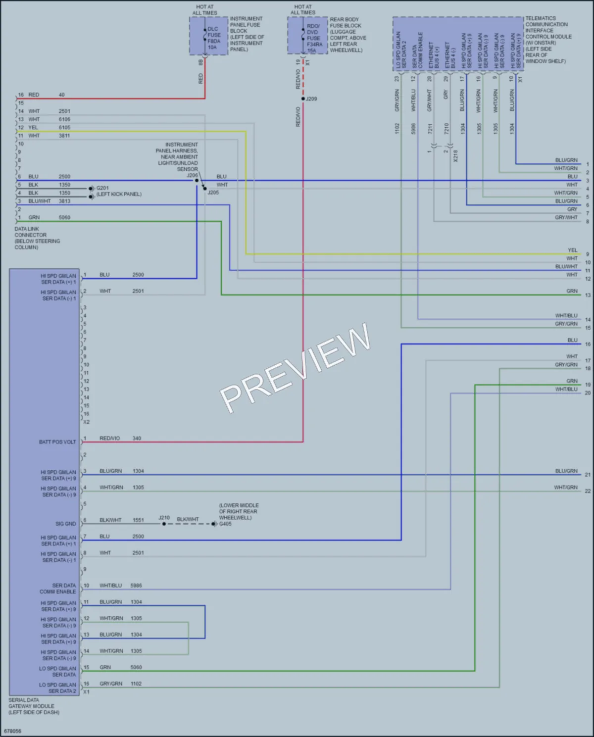 2019 Cadillac ATS Computer Data Lines wiring diagram preview